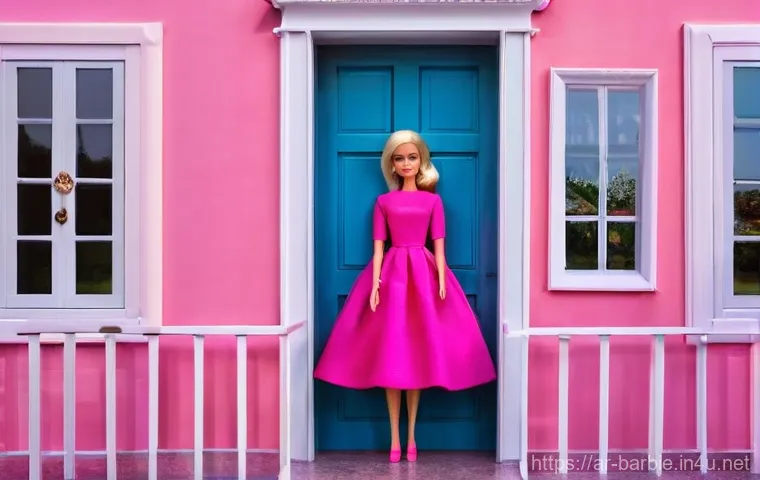 바비의 영화 속 캐릭터 변화 - **Prompt 1: The First Cracks in Perfection**
    A Barbie doll with a traditionally perfect, painted...